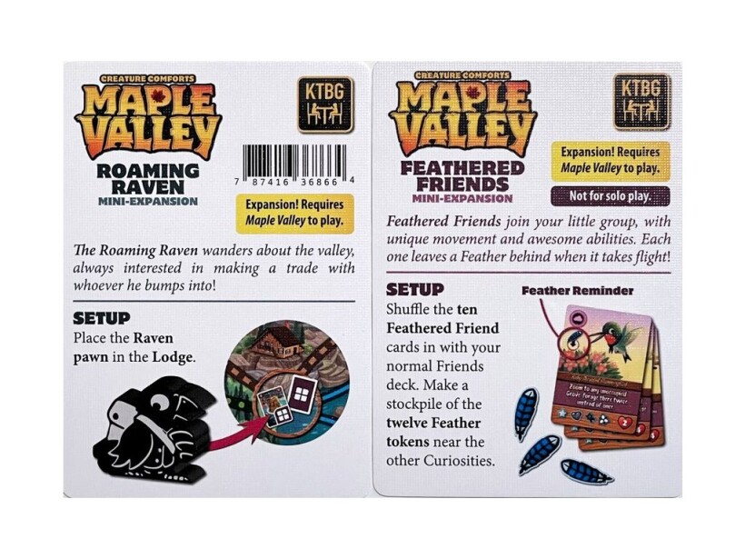 Maple Valley: Roaming Raven and Feathered Friends Mini-Expansions