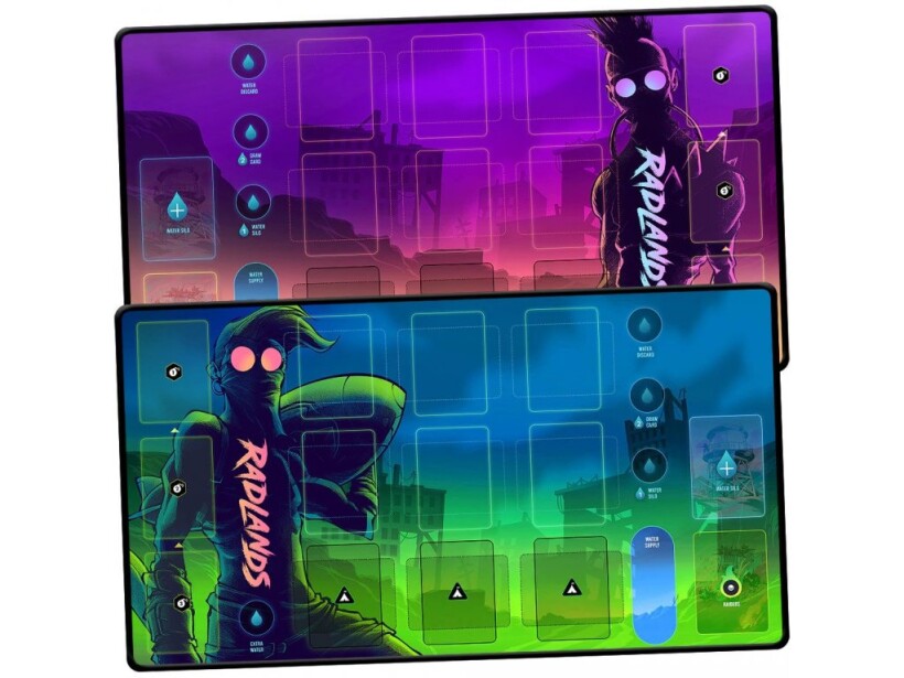 Radlands - set herních podložek (Hazmats / Playmats Anglicky) - 2 ks podložek